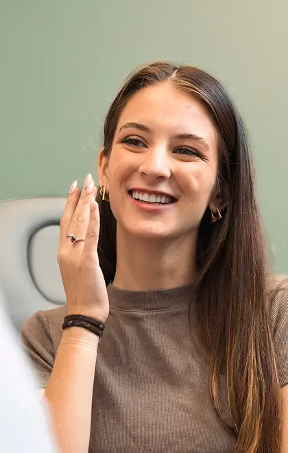 Dermatologist consulting with a patient